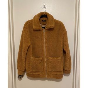 SHEIN Brown Sherpa Teddy Jacket